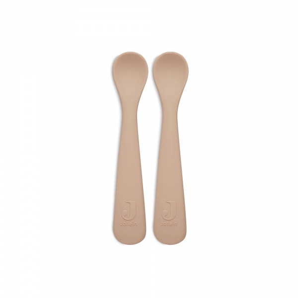 Lot de 2 cuillères souple silicone pale pink Jollein