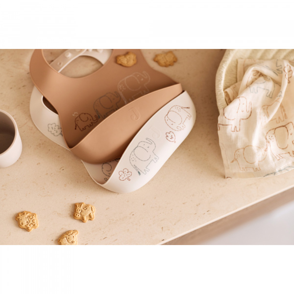 Lot de 2 bavoirs silicone on the go Jollein