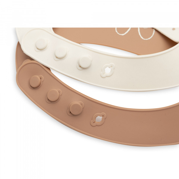 Lot de 2 bavoirs silicone kangaroots Jollein