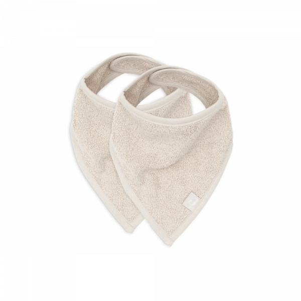 Lot de 2 bavoirs bandana éponge nougat Jollein