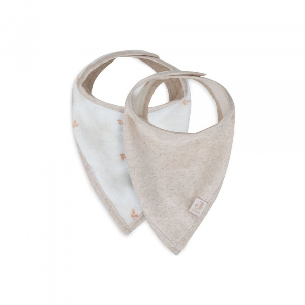 Lot de 2 bavoirs bandana retro flowers Jollein