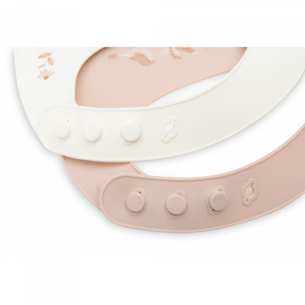 Lot de 2 bavoirs silicone lovely birds Jollein