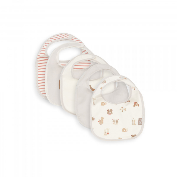 Lot de 5 bavoirs imperméables forest animals Jollein