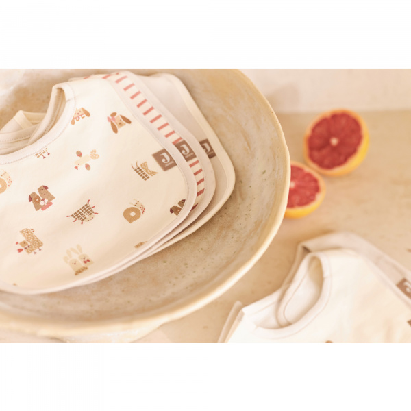 Lot de 5 bavoirs imperméables forest animals Jollein