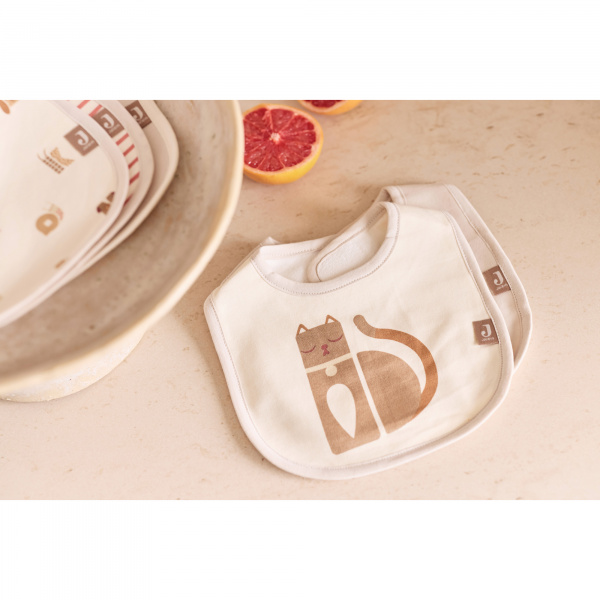 Lot de 5 bavoirs imperméables forest animals Jollein