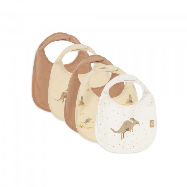 Lot de 5 bavoirs imperméables kangaroots Jollein