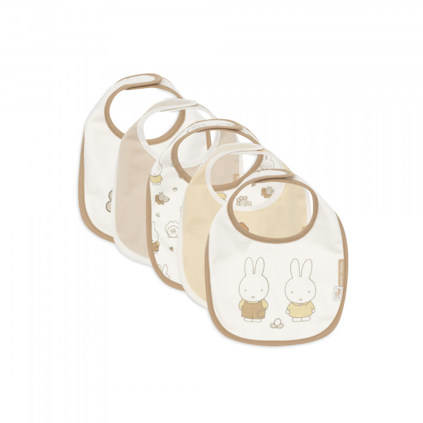 Lot de 5 bavoirs imperméables miffy family farm Jollein