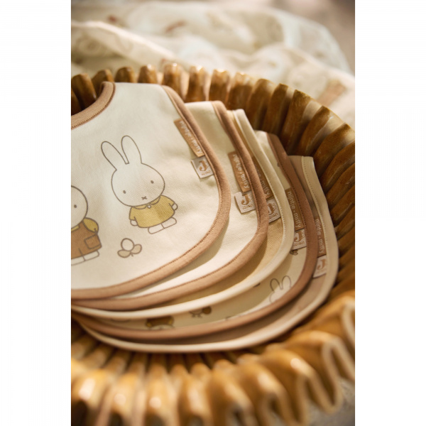 Lot de 5 bavoirs imperméables miffy family farm Jollein