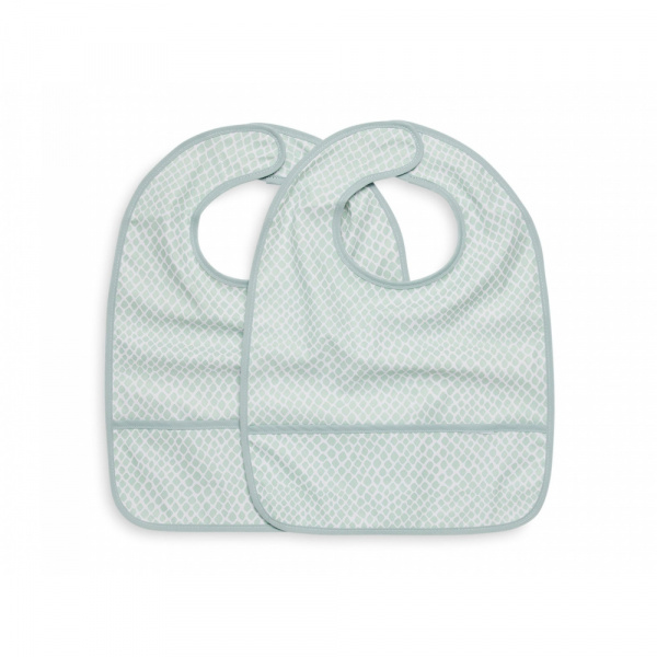 Lot de 2 bavoirs imperméables snake soft green Jollein