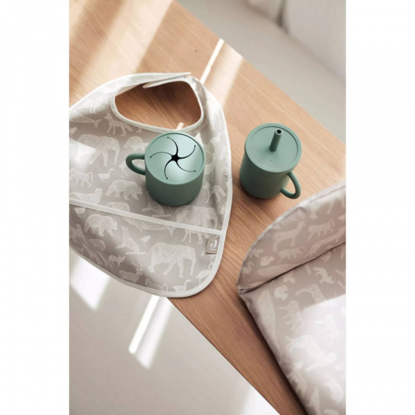 Lot de 2 bavoirs imperméables animaux nougat Jollein