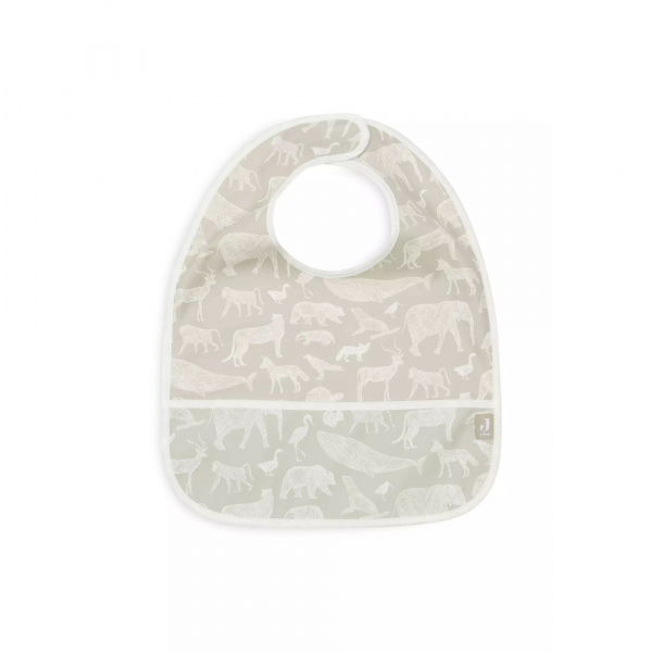 Lot de 2 bavoirs imperméables animaux nougat Jollein