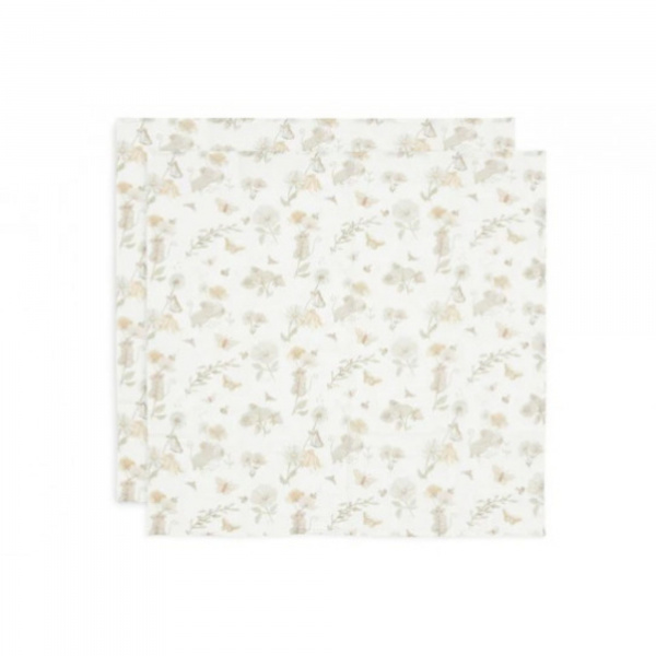 Lot de 2 langes gaze de coton 70x70 cm dreamy mouse Jollein