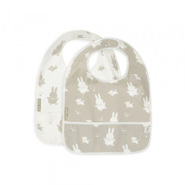 Lot de 2 bavoirs imperméables miffy snuffy olive Jollein