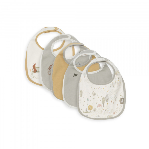 Lot de 5 bavoirs imperméables forest animals Jollein