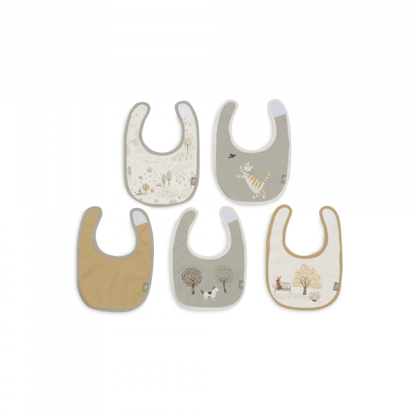 Lot de 5 bavoirs imperméables forest animals Jollein