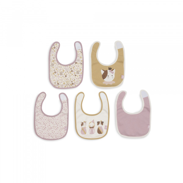 Lot de 5 bavoirs imperméables forest animals Jollein