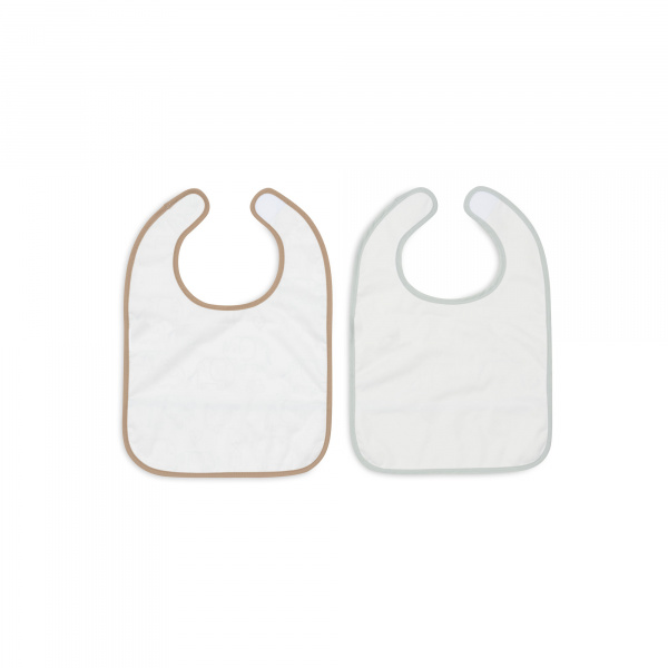 Lot de 2 bavoirs imperméables animaux nougat Jollein