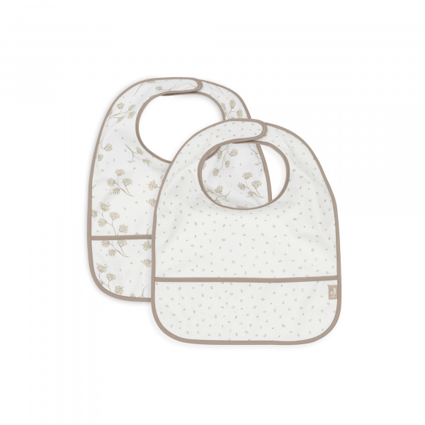 Lot de 2 bavoirs imperméables animaux nougat Jollein