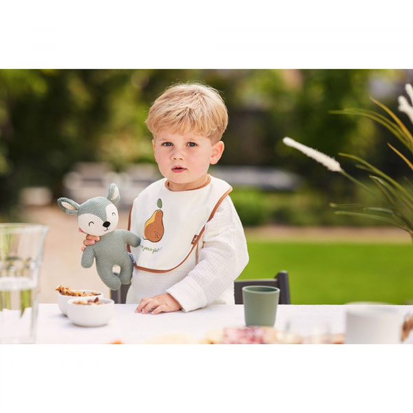 Coffret repas bébé silicone ash green Jollein