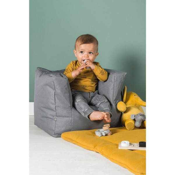 Fauteuil enfant imperméable bean bag storm grey Jollein