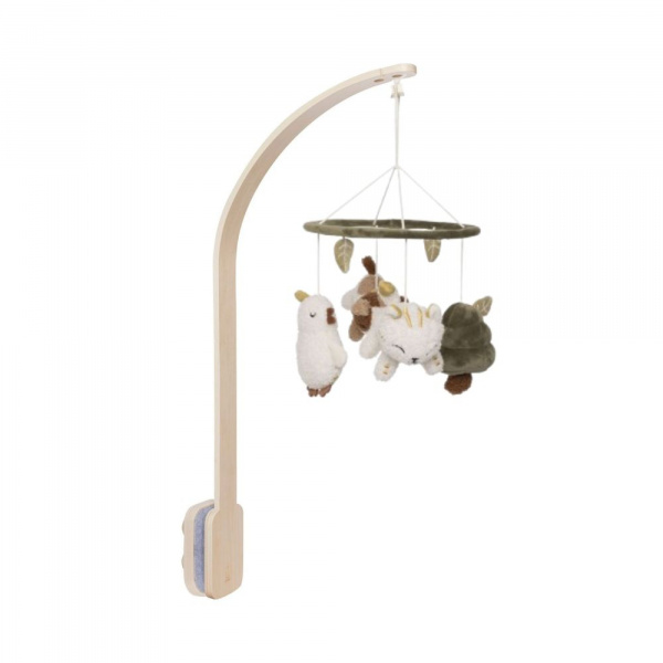 Pack support mobile bébé bois + mobile d’éveil bébé tiny park Jollein