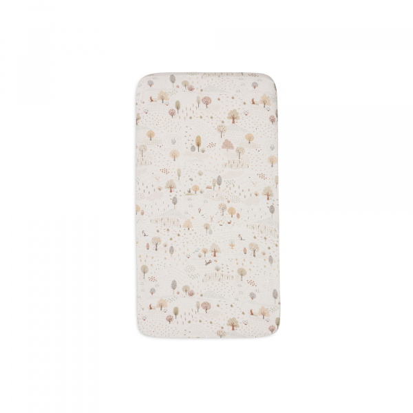 Drap housse berceau 40x80 cm jersey animals olive Jollein