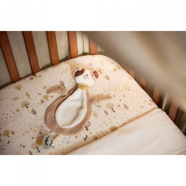 Drap housse berceau 40x80 cm jersey animals olive Jollein