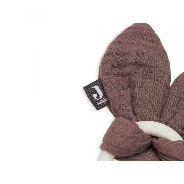 Anneau dentition silicone oreilles de lapin chestnut Jollein