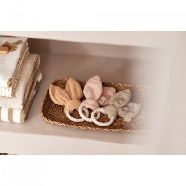 Anneau dentition silicone oreilles de lapin chestnut Jollein