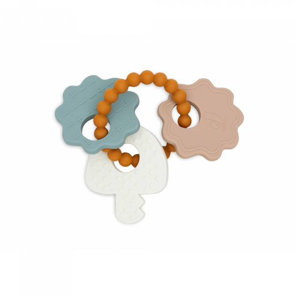 Anneau de dentition porte-clé silicone lovely birds Jollein