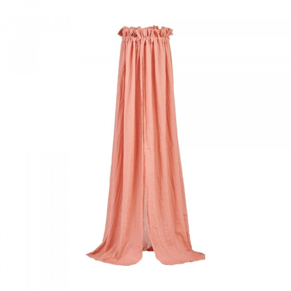 Pack ciel de lit vintage 155 cm rosewood + flèche de lit blanche Jollein