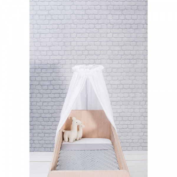 Ciel de lit vintage 155 cm blanc Jollein