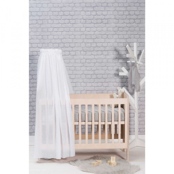 Ciel de lit vintage 155 cm blanc Jollein