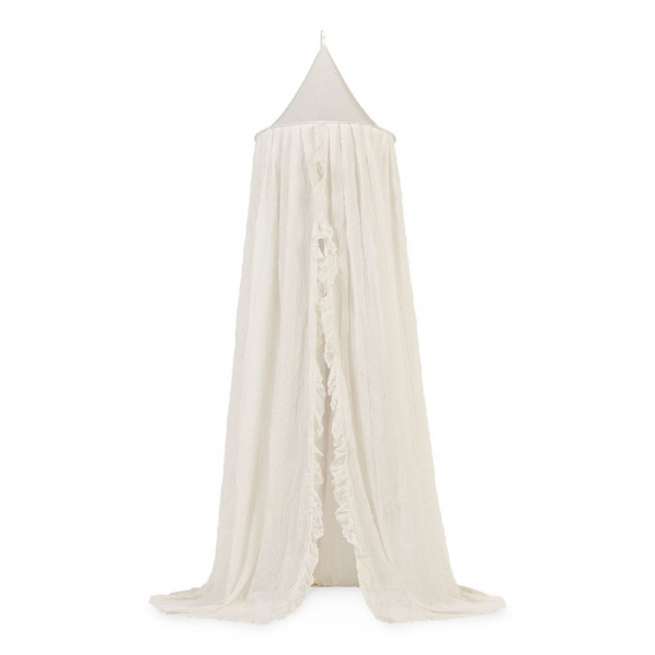 Ciel de lit vintage 245 cm ruffle ivoire Jollein