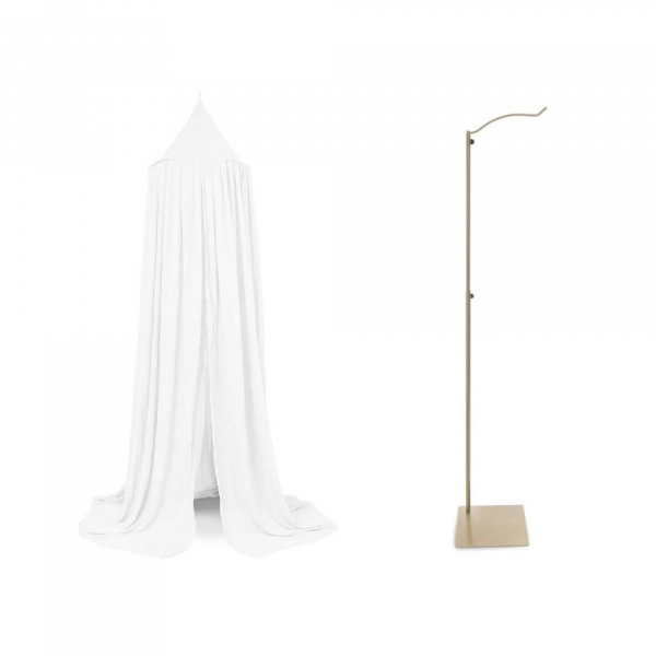 Pack ciel de lit vintage 245 cm olive + flèche de lit messing gold Jollein