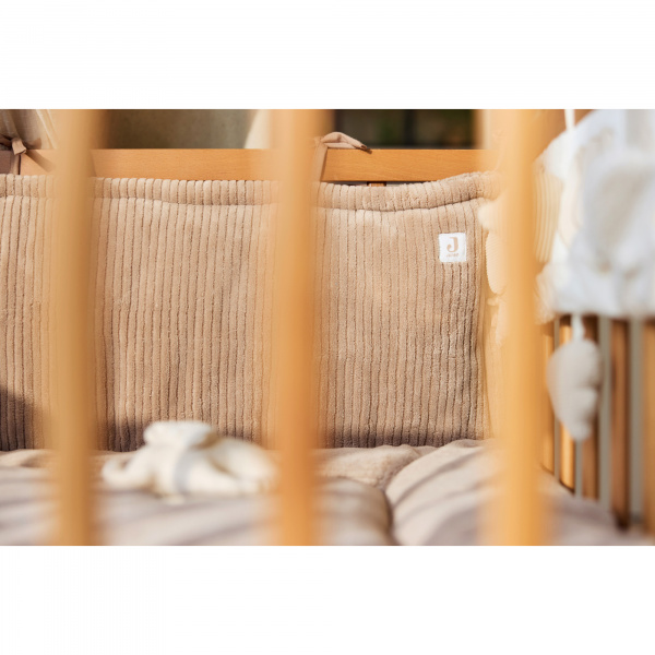 Tour de parc bébé cloudy rib milky coffee Jollein