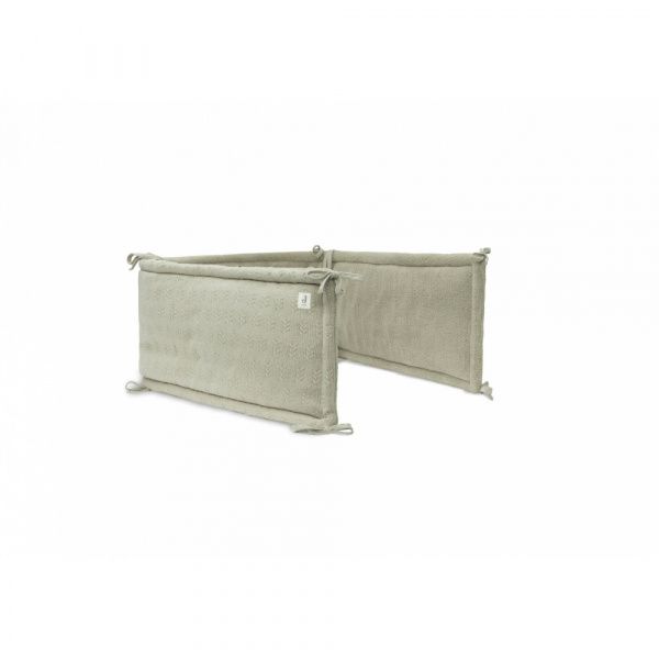 Tour de lit 180 x 30 cm grain knit olive green Jollein