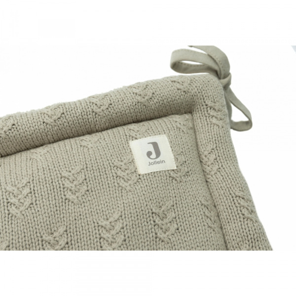 Tour de lit 180 x 30 cm grain knit olive green Jollein