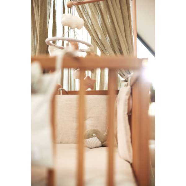 Tour de lit 180 x 30 cm grain knit olive green Jollein