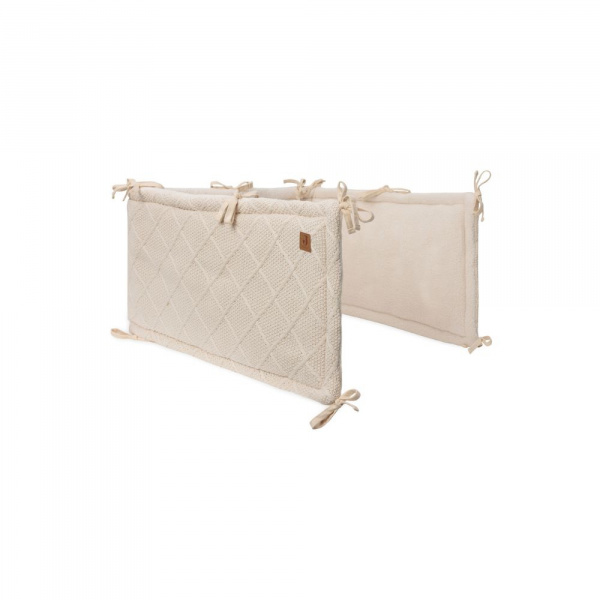 Tour de lit 180 x 30 cm check knit oatmeal Jollein