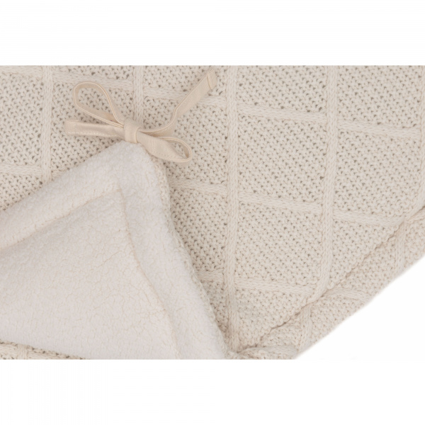 Tour de lit 180 x 30 cm check knit oatmeal Jollein