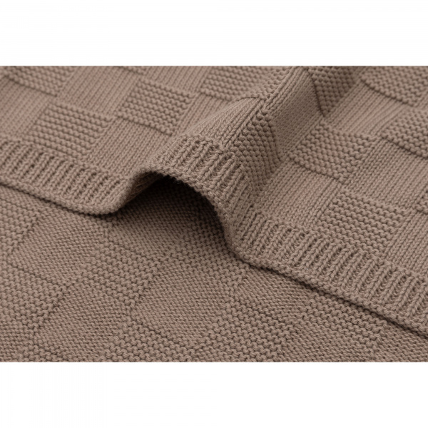 Couverture bébé tricot 75 x 100 cm box knit warm sand Jollein