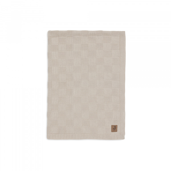 Couverture bébé tricot 100 x 150 cm box knit warm sand Jollein
