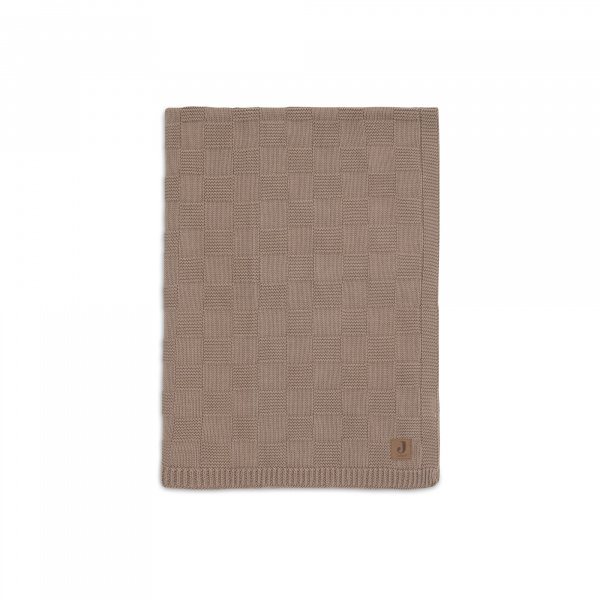 Couverture bébé tricot 100 x 150 cm box knit milky coffee Jollein