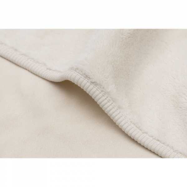 Couverture bébé chaude 75 x 100 cm basic jersey sherpa oatmeal Jollein