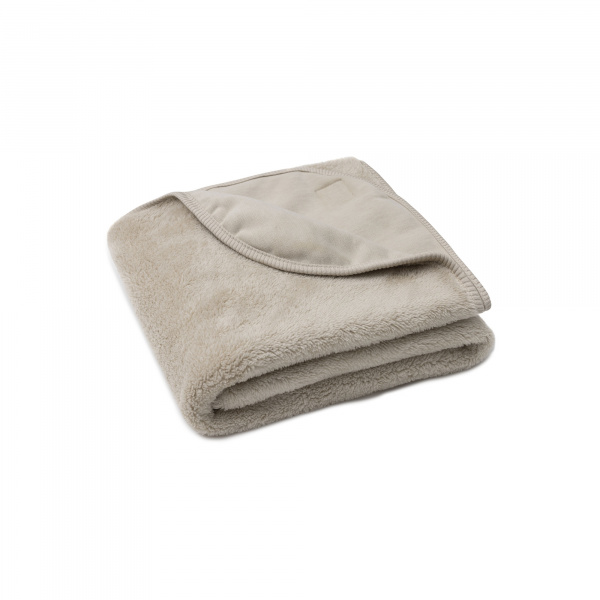 Couverture bébé chaude 75 x 100 cm basic jersey sherpa sand Jollein