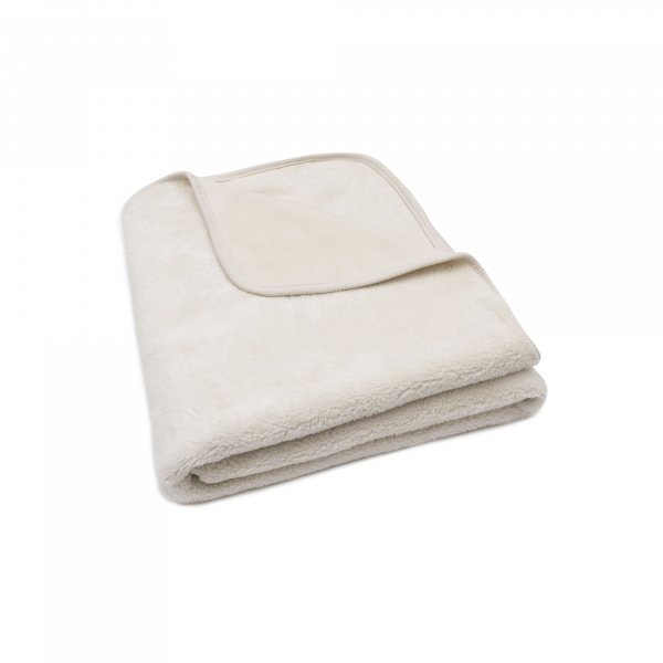 Couverture bébé chaude 100 x 150 cm basic jersey sherpa oatmeal Jollein