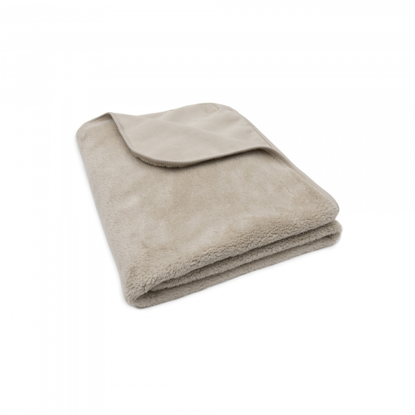 Couverture bébé chaude 100 x 150 cm basic jersey sherpa warm sand Jollein