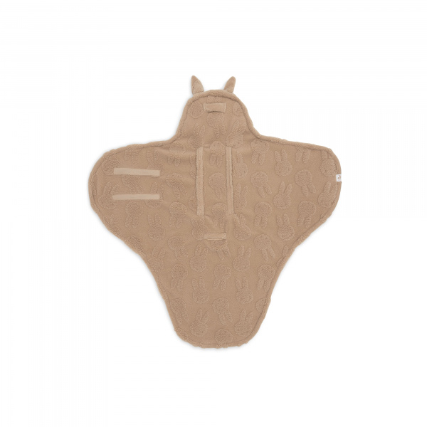 Couverture nomade portefeuille miffy jacquard teddy biscuit Jollein