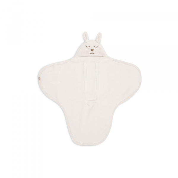 Couverture nomade portefeuille bunny cloudy rib oatmeal Jollein